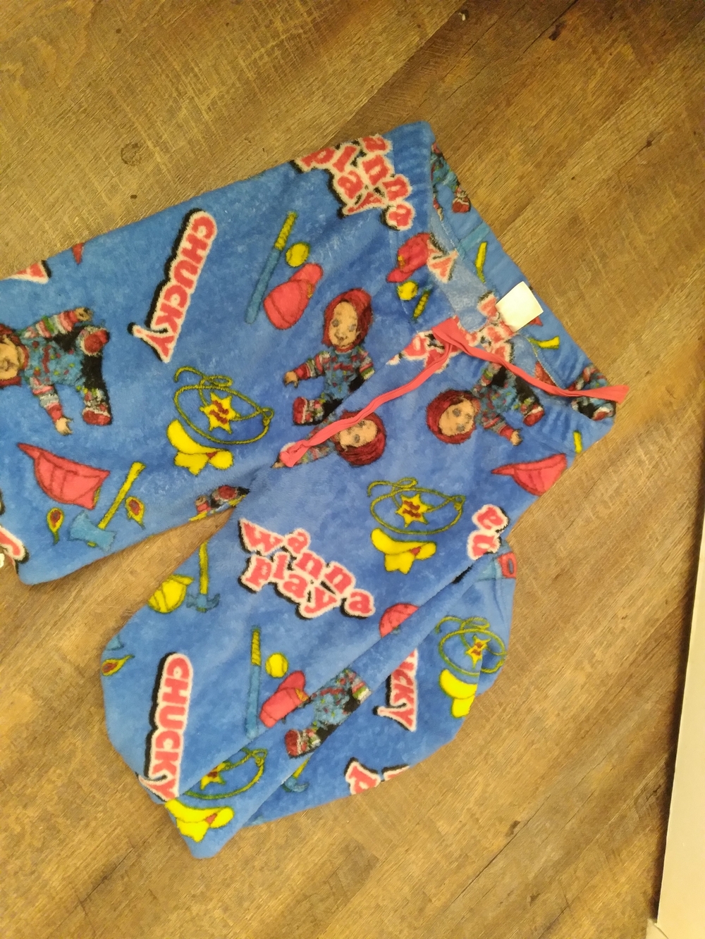Blue Kids Fleece Pajama Pants - Print